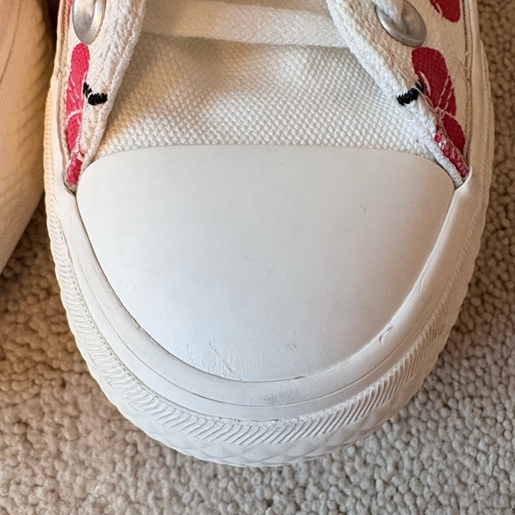 Converse White High Top Sneakers with Red Cherry Print - Picture 11 of 11